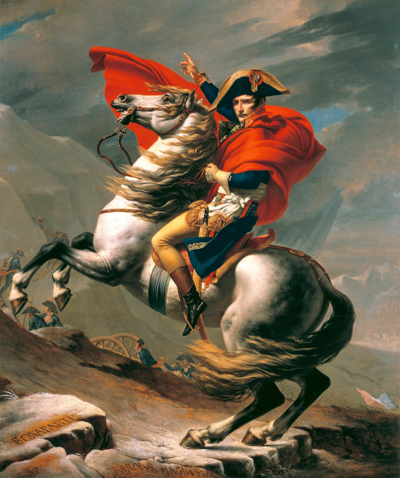 Napoleón cruzando los Alpes - Jaques-Louis David - Historia Arte (HA!)