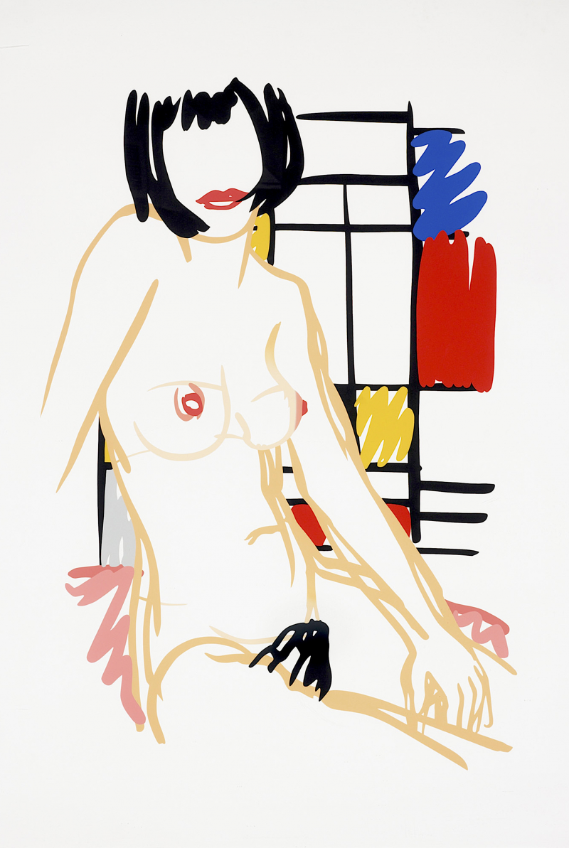 Monica sitting with Mondrian