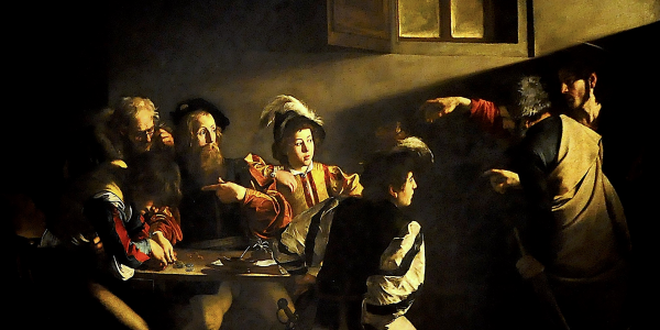 Vocación de San Mateo - Caravaggio - Historia Arte (HA!)