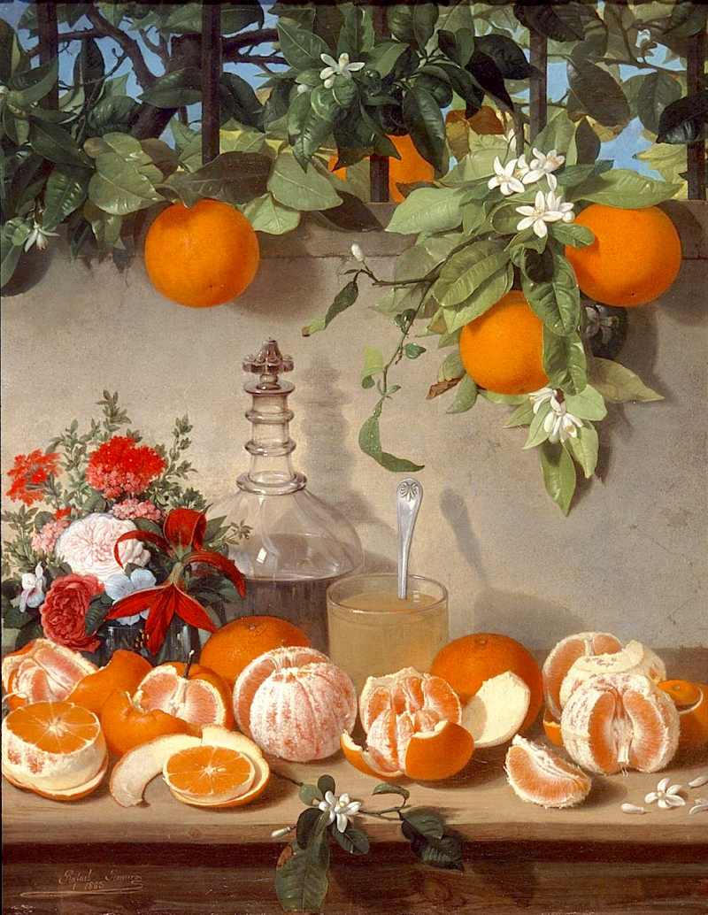 Bodegón de naranjas