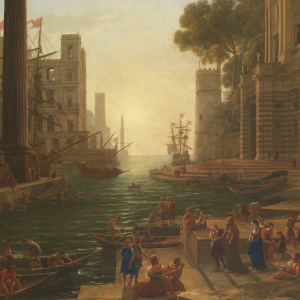 Le Port d'Ostie avec l'embarquement de sainte Paule