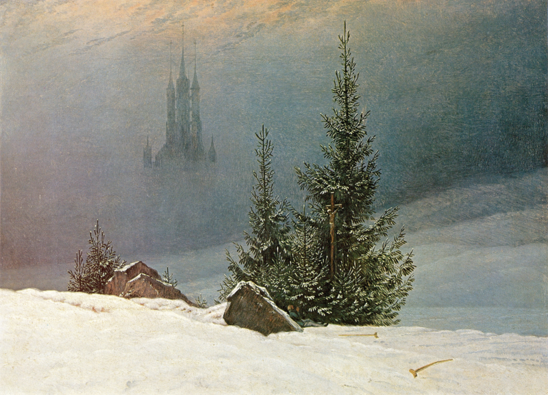 Winterlandschaft mit Kirche 