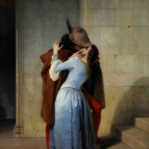 Il bacio. Episodio della giovinezza. Costumi del secolo XIV
