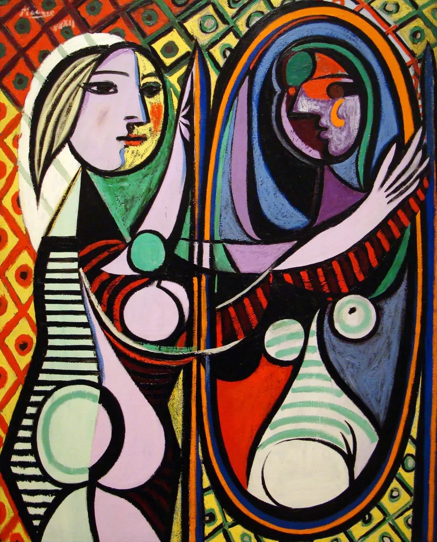 Chica frente a un espejo, Pablo Picasso.