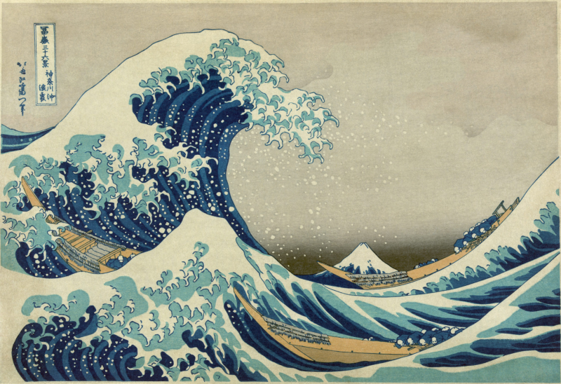 La gran ola de arte japonés de Kanagawa Hokusai Camiseta sin Mangas