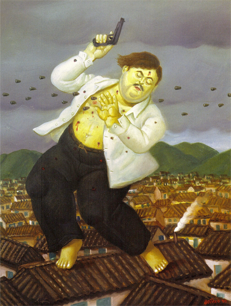 paquete Bombero Corroer La muerte de Pablo Escobar - Fernando Botero - Historia Arte (HA!)