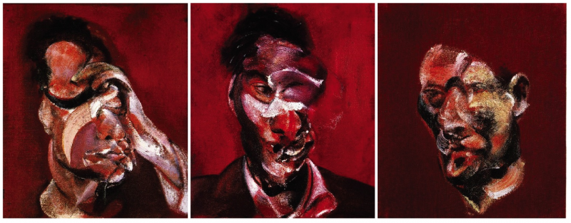 Three Studies For Portrait of Lucian Freud