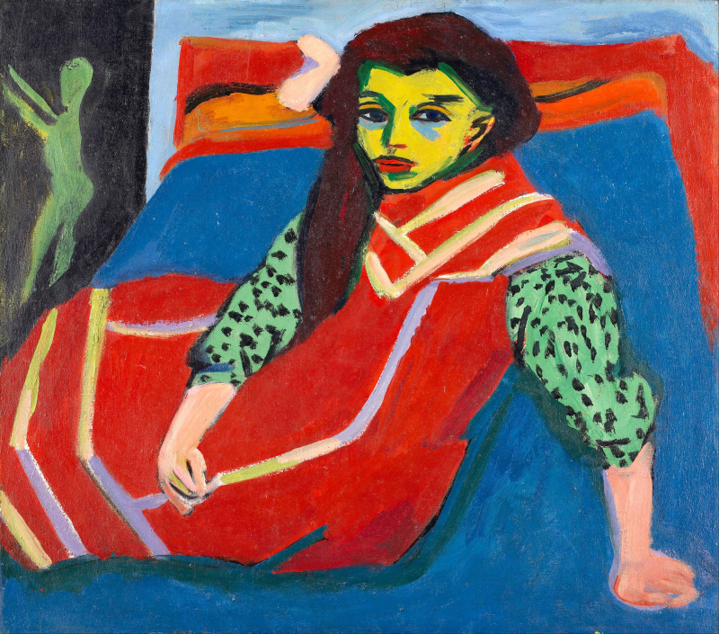 Chica sentada - Ernst Ludwig Kirchner - Historia Arte (HA!)