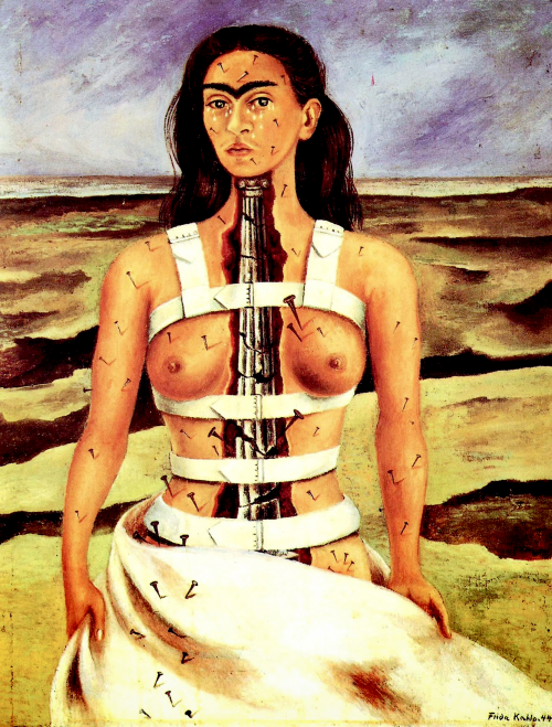 ‘La columna rota’ de Frida Kahlo, el retrato de una mujer sufriendo