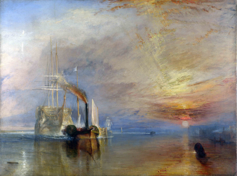 The Fighting Temeraire tugged to her Last Berth to be broken up